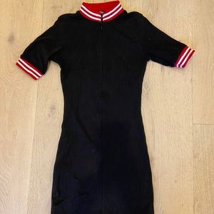 Missguided rib zip polo dress